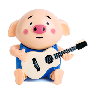 弹吉他的小猪儿童1-2-3-4周岁6海草舞猪男女孩宝宝电动玩具